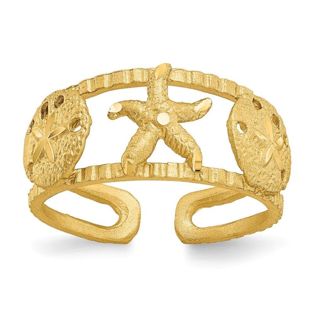 Seashells Toe Ring in 14 Karat Gold